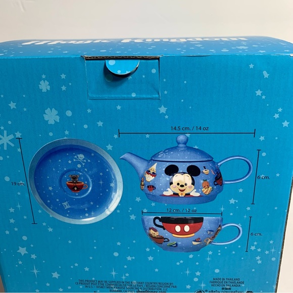NWT. Disney teapot & saucer set with artwork by Disney artist Jerrod Maruyama. - Picture 6 of 9